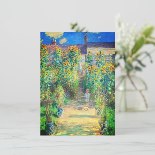 Monet Flower Garden Kaart (Staand voorkant)