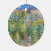 Monet Flower Garden Keramisch Ornament (Links)