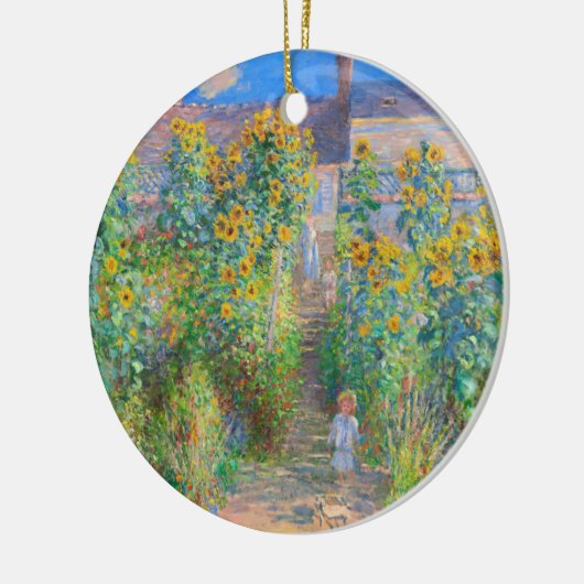 Monet Flower Garden Keramisch Ornament (Links)