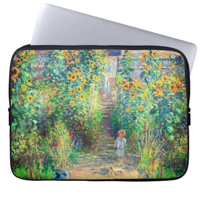 Monet Flower Garden Laptop Sleeve (Voorkant)