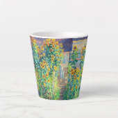 Monet Flower Garden Latte Mok (Voorkant)