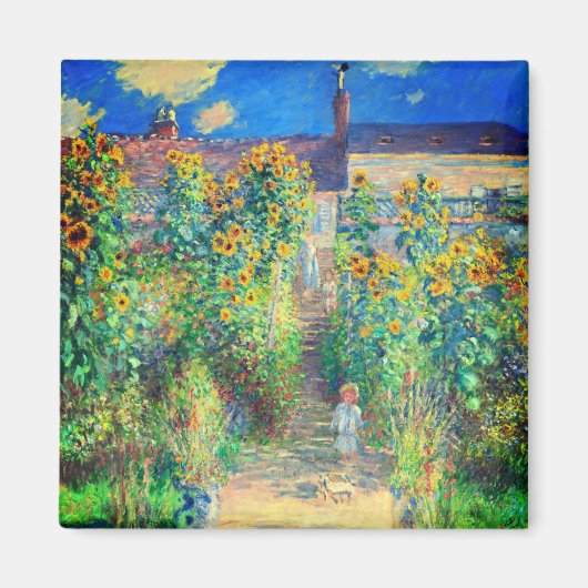 Monet Flower Garden Magneet (Voorkant)