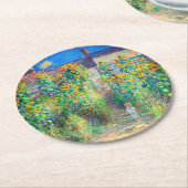 Monet Flower Garden Ronde Kartonnen Onderzetter (Gebogen)