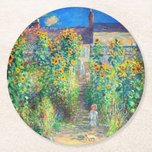 Monet Flower Garden Ronde Kartonnen Onderzetter