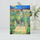 Monet Flower Garden RSVP Kaartje (Staand voorkant)