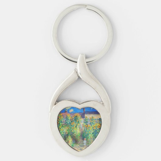 Monet Flower Garden Sleutelhanger (Voorkant)