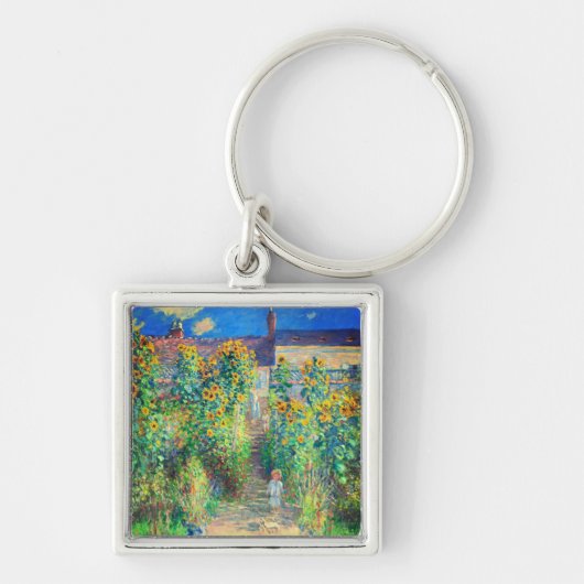 Monet Flower Garden Sleutelhanger (Voorkant)