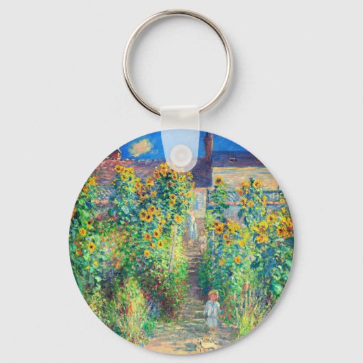 Monet Flower Garden Sleutelhanger (Voorkant)