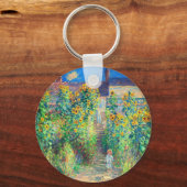 Monet Flower Garden Sleutelhanger (Voorkant)