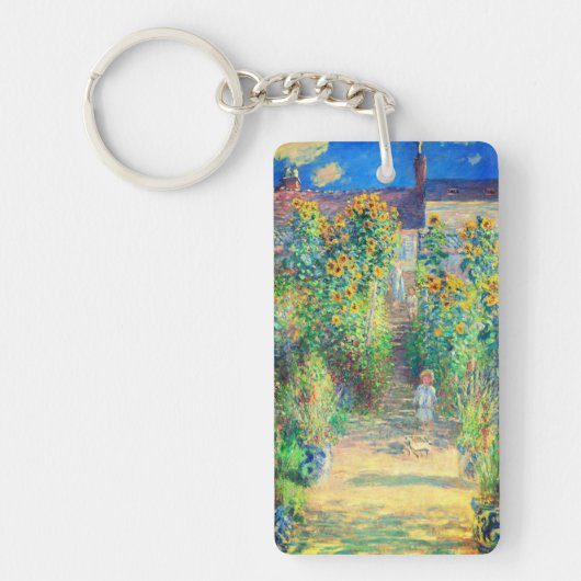 Monet Flower Garden Sleutelhanger (Voorkant)