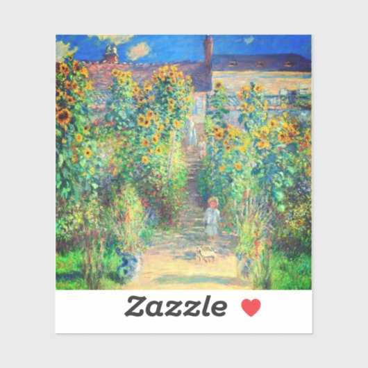 Monet Flower Garden Sticker (Vel)