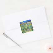 Monet Flower Garden Vierkante Sticker (Envelop)