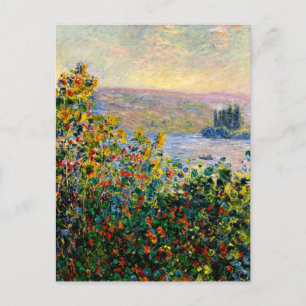Monet - Flowerbedds te Vetheuil Briefkaart