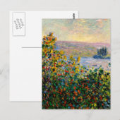 Monet - Flowerbedds te Vetheuil Briefkaart (Voorkant / Achterkant)