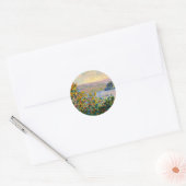 Monet - Flowerbedds te Vetheuil Ronde Sticker (Envelop)
