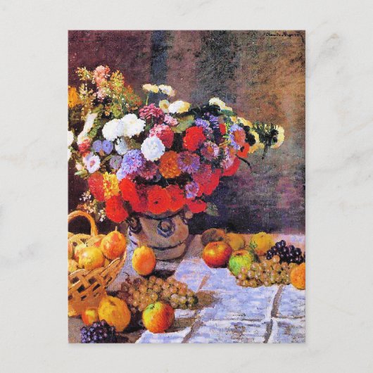 Monet - Flowers and Fruit Briefkaart (Voorkant)