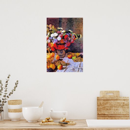 Monet - Flowers and Fruit Poster (Keuken)