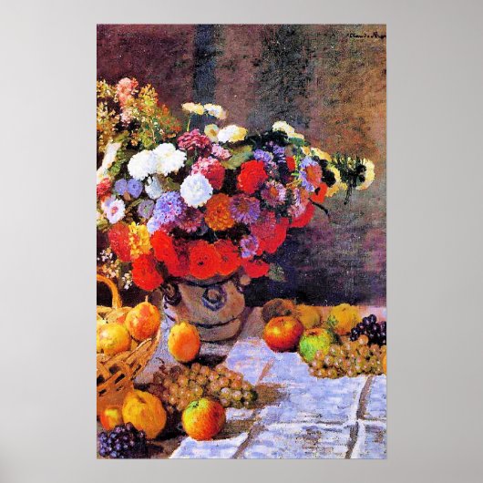 Monet - Flowers and Fruit Poster (Voorkant)