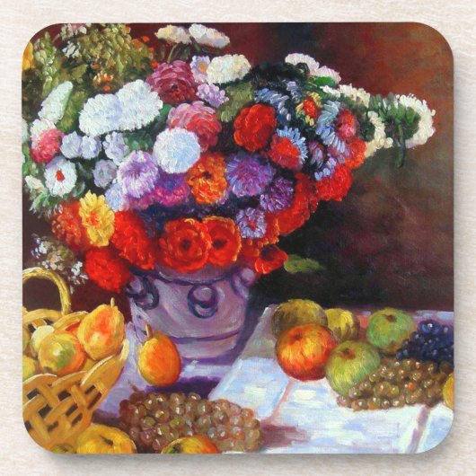 Monet Flowers en Fruit Bier Onderzetter (Voorkant)