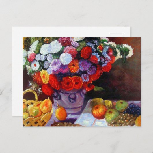 Monet Flowers en Fruit Briefkaart (Voorkant / Achterkant)