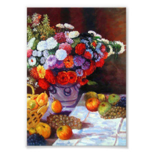 Monet Flowers en Fruit Foto Afdruk
