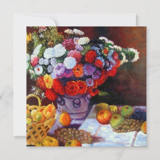 Monet Flowers en Fruit Kaart (Voorkant)