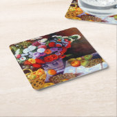 Monet Flowers en Fruit Kartonnen Onderzetters (Schuin)