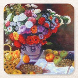 Monet Flowers en Fruit Kartonnen Onderzetters