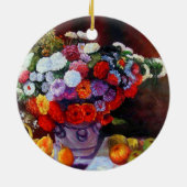 Monet Flowers en Fruit Keramisch Ornament (Achterkant)