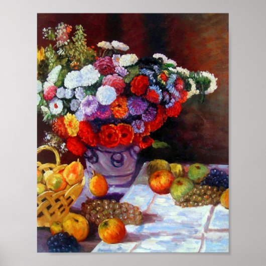 Monet Flowers en Fruit Poster (Voorkant)