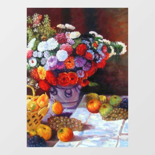 Monet Flowers en Fruit Raamsticker (Vel)