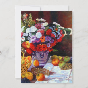 Monet Flowers en Fruit Save the Date Card