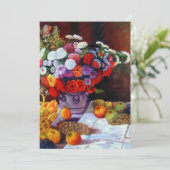 Monet Flowers en Fruit Save the Date Card (Staand voorkant)