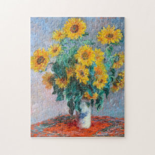 Monet France Bouquet Sunflower Impressionist Peop Legpuzzel