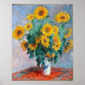 Monet France Bouquet Sunflower Impressionist Peop Poster (Voorkant)
