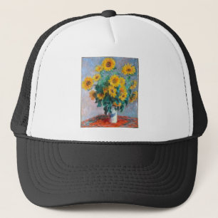 Monet France Bouquet Sunflower Impressionist Peop Trucker Pet