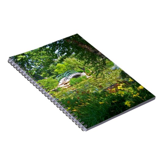 Monet France Impressionist People Bridge Park Pijn Notitieboek (Rechterzijde)