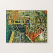 Monet France Impressionist People Little Bridge Legpuzzel (Horizontaal)