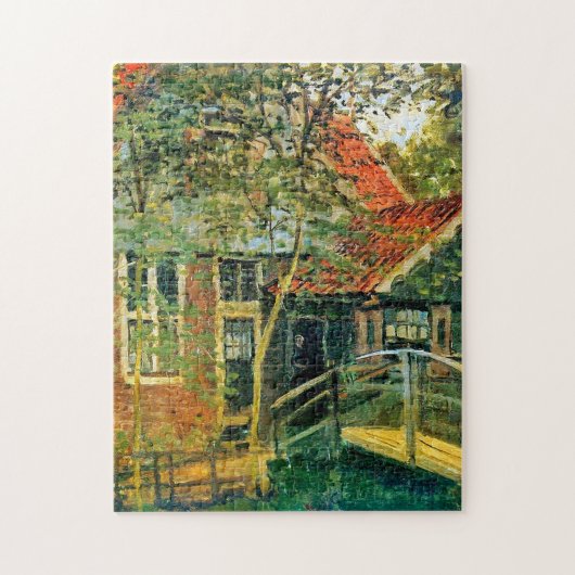 Monet France Impressionist People Little Bridge Legpuzzel (Verticaal)