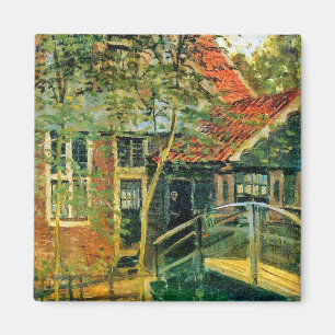 Monet France Impressionist People Little Bridge Pa Magneet