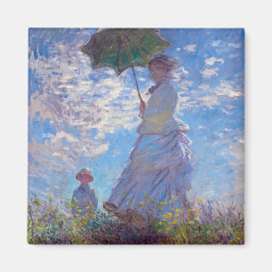 Monet France Impressionist People Woman met een au Magneet