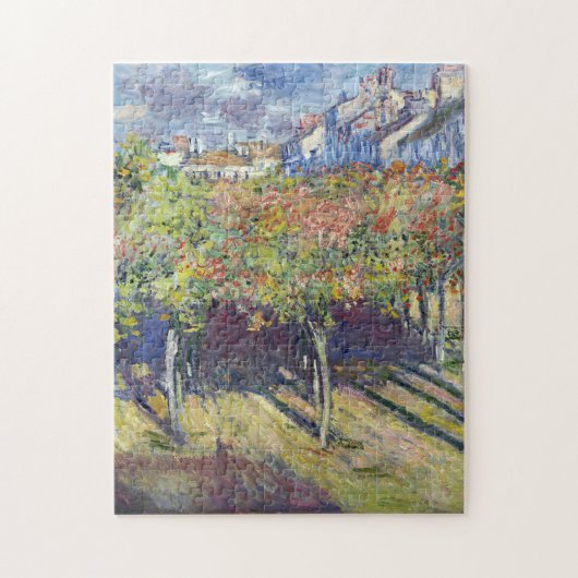 Monet France Les Tilleuls a Poissy Impressionist Legpuzzel (Verticaal)