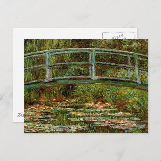 Monet Frans Japans Bridge Giverney Briefkaart (Voorkant / Achterkant)