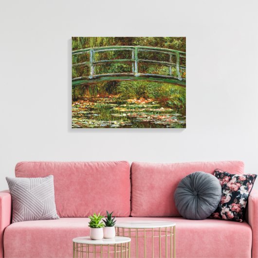Monet Frans Japans Bridge Giverney Canvas Afdruk (Insitu (Woonkamer))