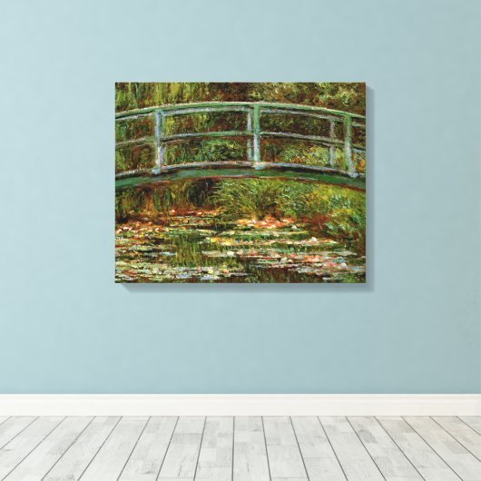 Monet Frans Japans Bridge Giverney Canvas Afdruk (Insitu (Houten vloer))