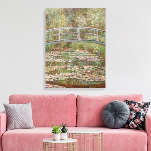 Monet Frans Japans Bridge Giverney Canvas Afdruk (Insitu (Woonkamer))
