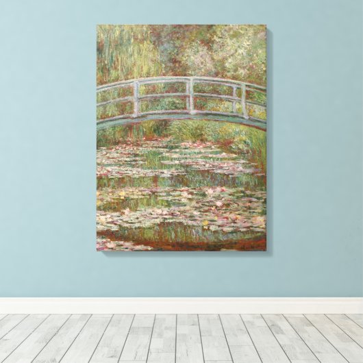 Monet Frans Japans Bridge Giverney Canvas Afdruk (Insitu (Houten vloer))