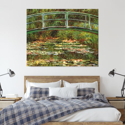 Monet Frans Japans Bridge Giverney Canvas Afdruk (Insitu (Slaapkamer))