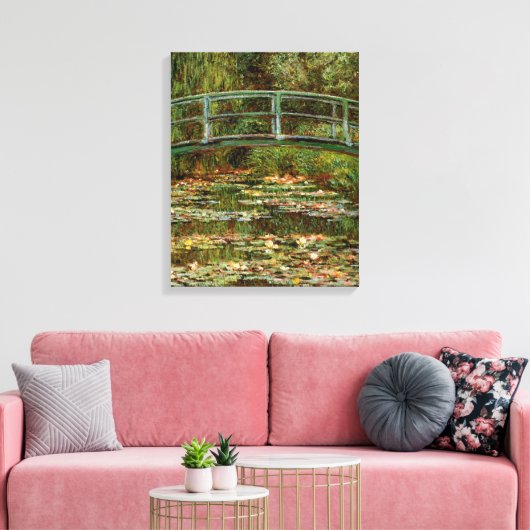 Monet Frans Japans Bridge Giverney Canvas Afdruk (Insitu (Woonkamer))