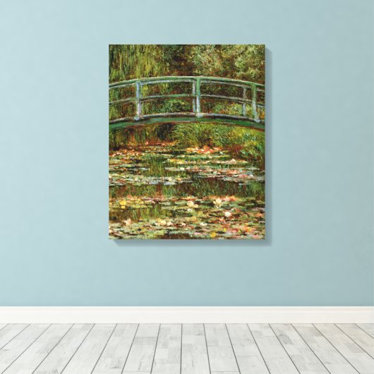 Monet Frans Japans Bridge Giverney Canvas Afdruk (Insitu (Houten vloer))